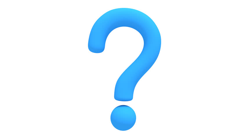 852x480 Animation Of Question Mark Rotation On White Background. Seamless