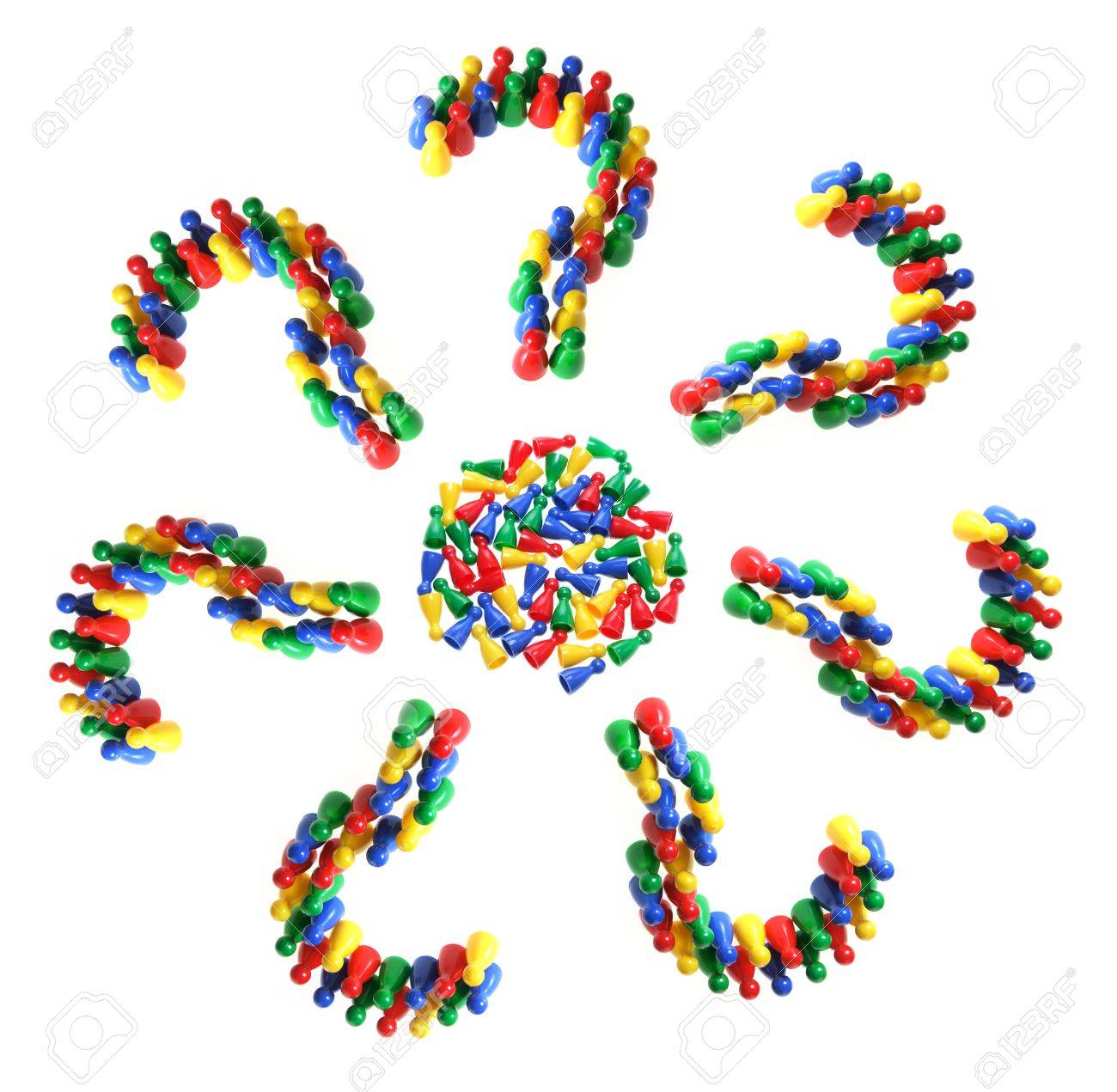 1300x1271 Question Marks On White Background Stock Photo, Picture