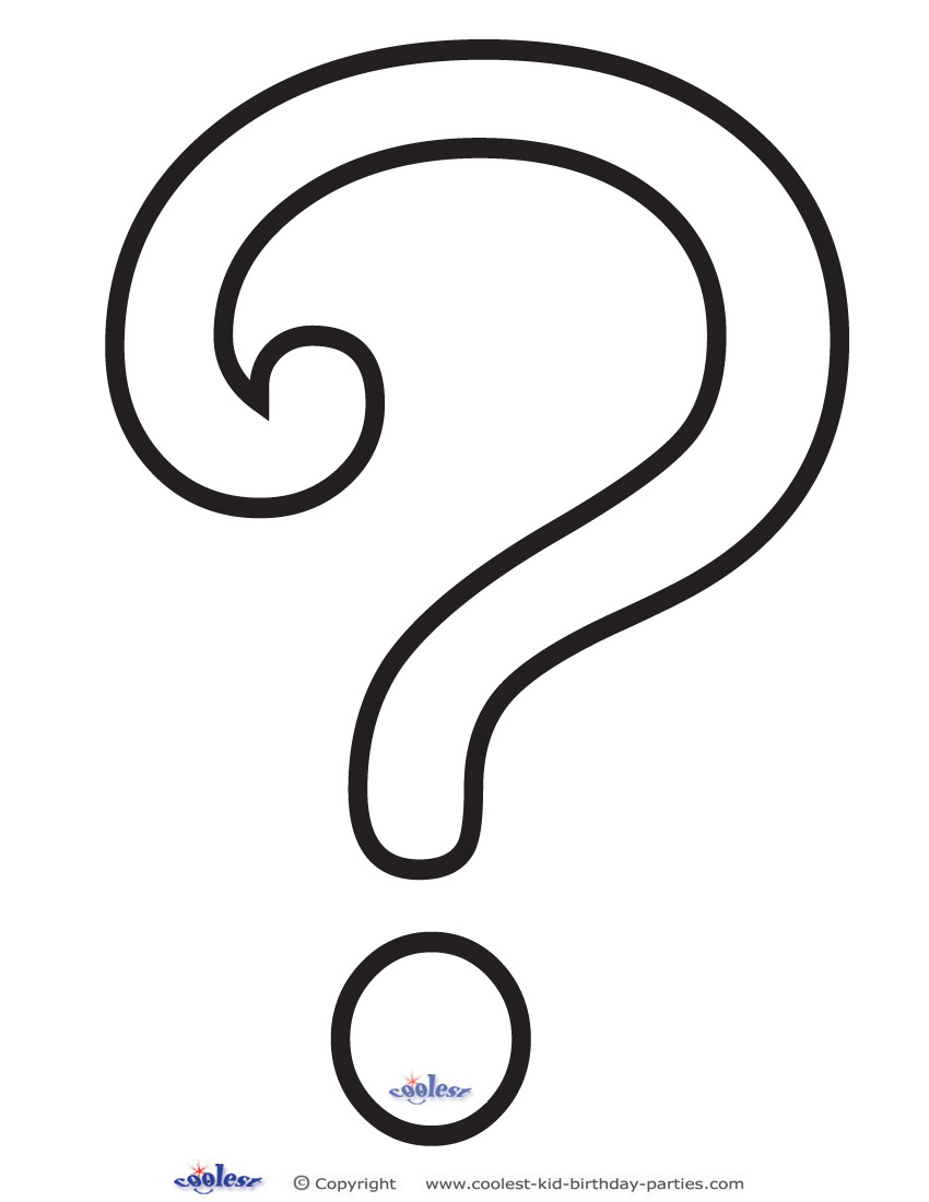 850x1100 White Question Mark Clipart