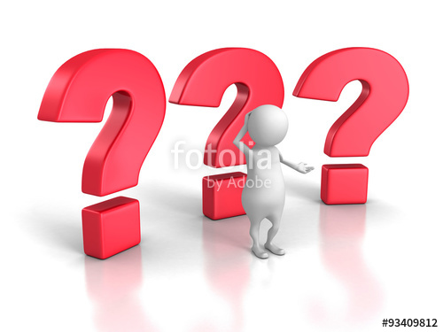 500x375 Confused 3d Person With Big Question Marks Stock Photo