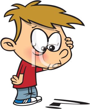 291x350 Cartoon Of A Confused Little Boy Questioning