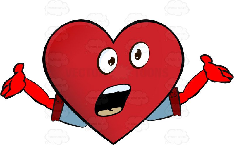 800x496 Questioning Heart Smiley With Open Mouth Arms Wide Open, Palms Up