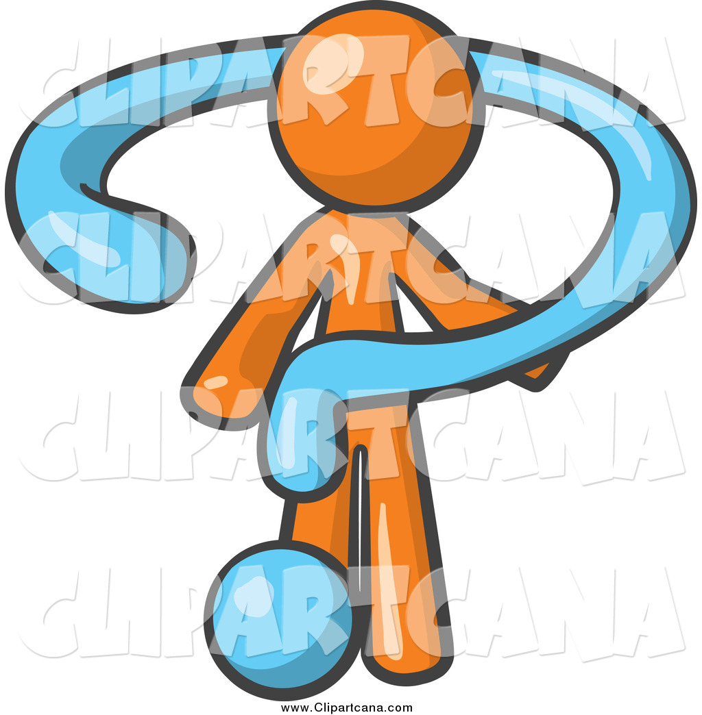 1024x1044 Clip Art Of A Blue Question Mark Draping An Orange Man By Leo