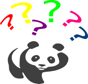 299x285 Rainbow Questioning Panda Clip Art