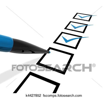 450x405 Clip Art Of Checklist K4427852