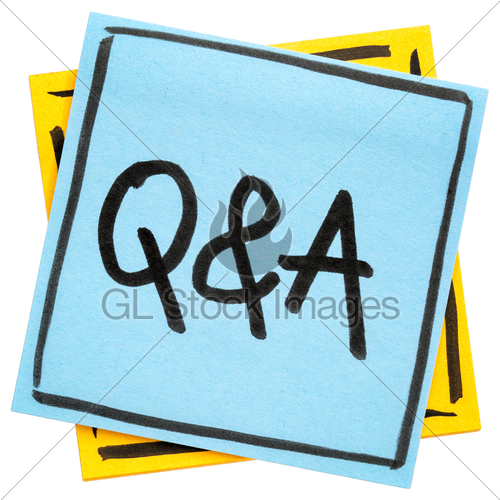500x500 Qampa Questions And Answers Sign Gl Stock Images