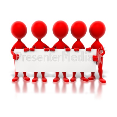 400x400 Colored Stick Figures Holding Sign Powerpoint Clip Art Stick