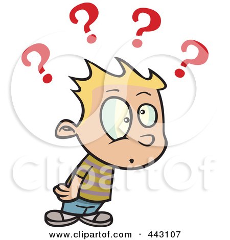 450x470 Royalty Free (Rf) Clip Art Illustration Of A Cartoon Confused Boy
