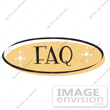 450x450 Royalty Free Cartoon Clip Art Of An Orange Faq Website Button That
