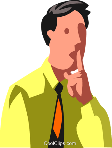 365x480 Businessman Asking For Quiet Royalty Free Vector Clip Art