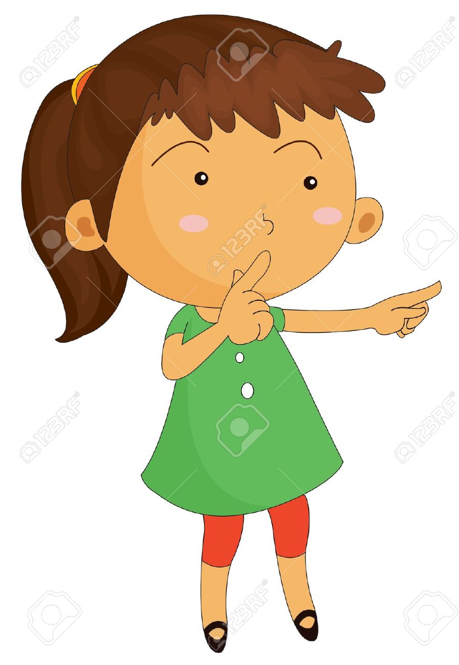 898x1300 Quiet Girl Clipart