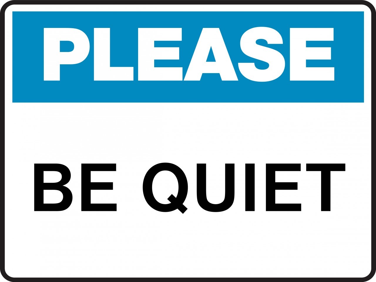 1280x960 Quiet Please Sign Clipart