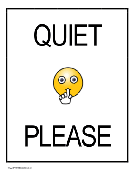 281x364 Quiet Please Sign Clipart