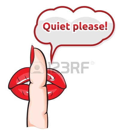 414x450 Quiet Please Sign Royalty Free Cliparts, Vectors, And Stock