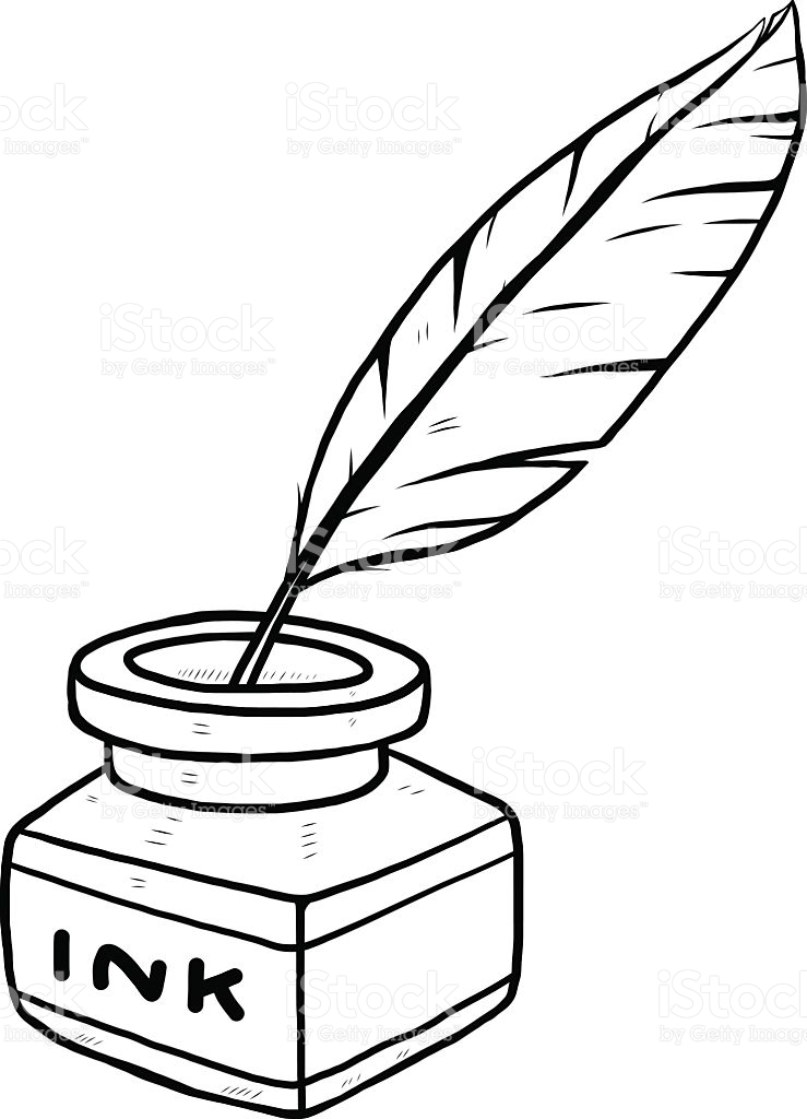 739x1024 Quill Clipart Ink Bottle