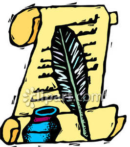 266x300 Scroll Of Paper With A Quill And A Bottle Of Ink