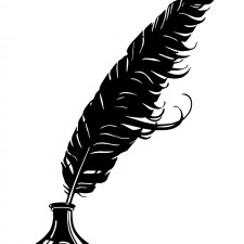 225x225 Feather Quill Pen Clip Art Free Vector