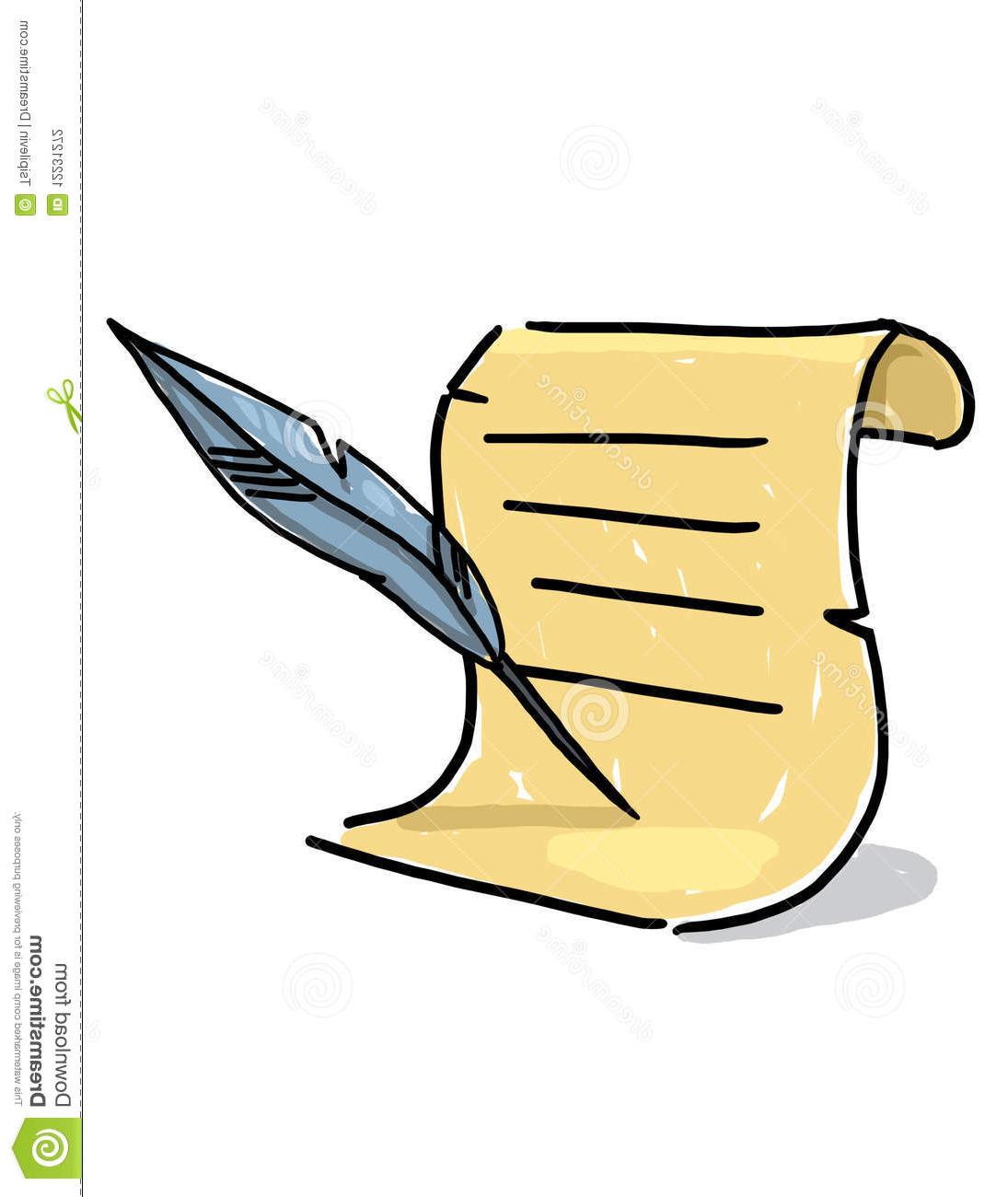 1095x1300 Top Scroll Quill Pen Clipart Drawing