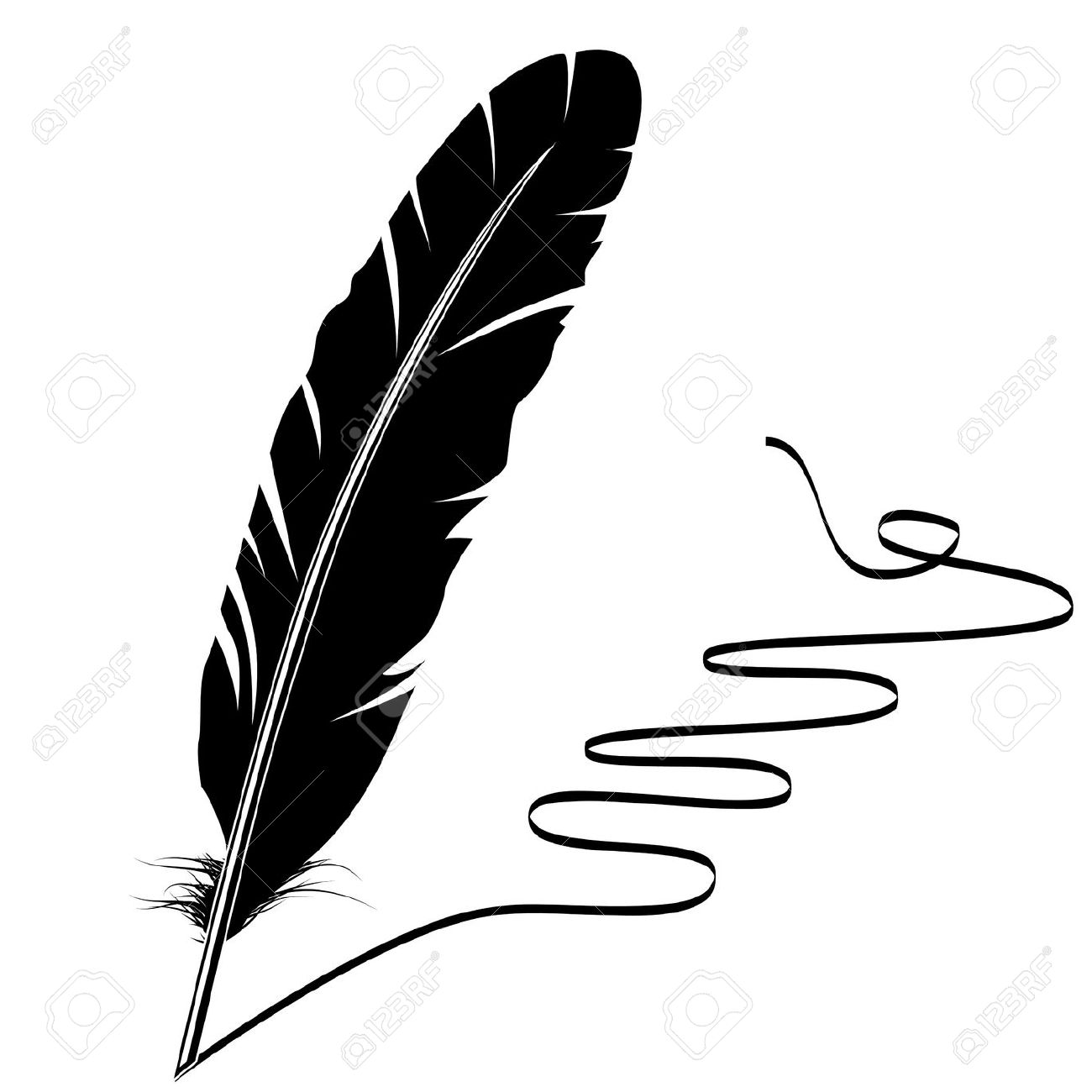 1300x1300 Quill Clipart Vector