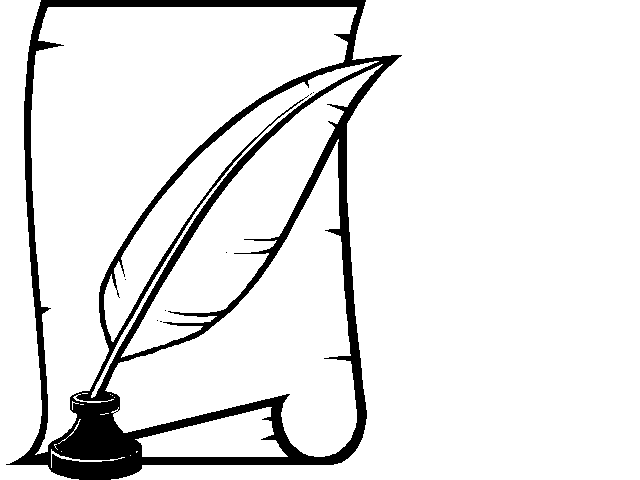 640x480 Scroll And Quill Clipart