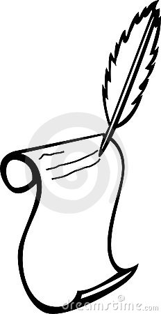 232x450 Quill Pen And Paper Clipart 1905482
