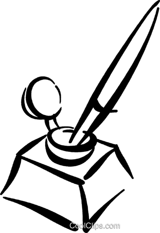 329x480 Fountain Pen In An Inkwell Royalty Free Vector Clip Art