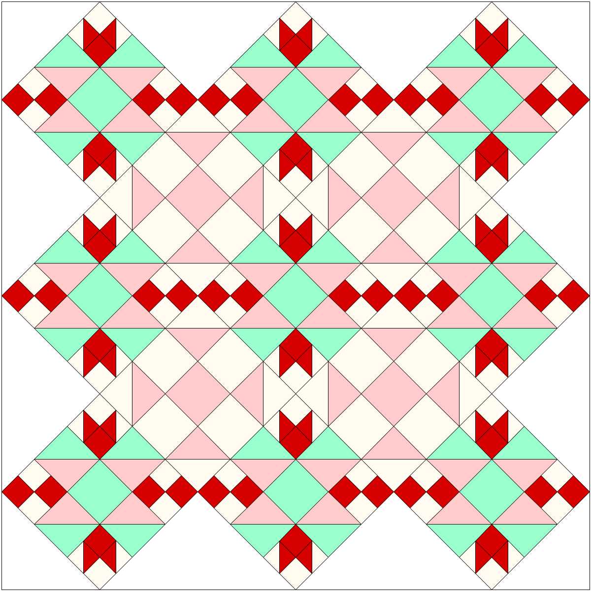 1200x1200 Threadbare Creations Chatelaine Free Bow Sampler Quilt Block 72