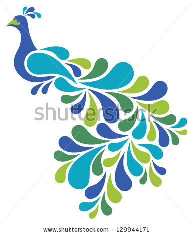 383x470 Art Peacock Painting Clipart