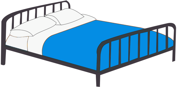 600x297 Bed Clipart Bed Quilt