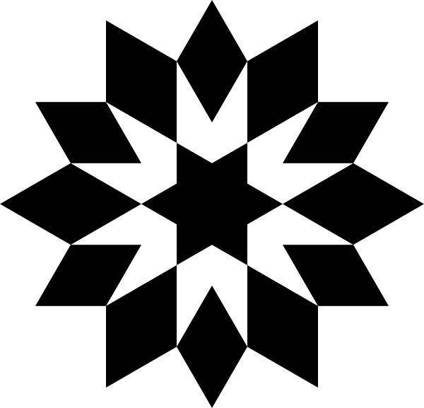 600x577 Clip Art Black And White Quilt Clipart