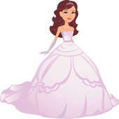 170x170 Clipart Of Girl Wearing Princess Gown Cartoon K9560594