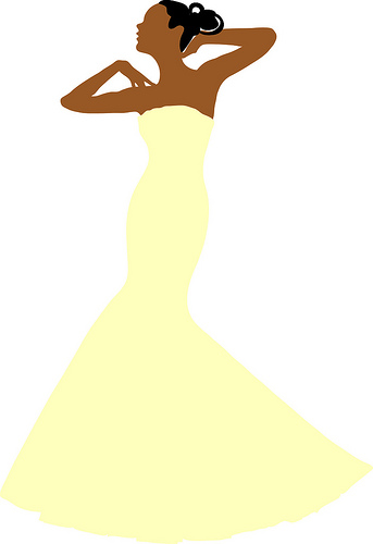 343x500 Yellow Dress Clipart Gown