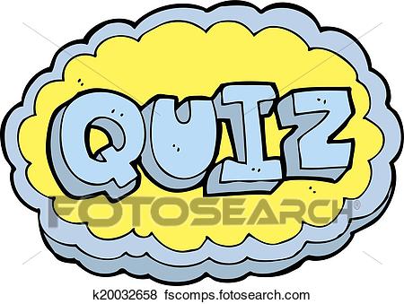 450x339 Clip Art Of Cartoon Quiz Sign K20032658