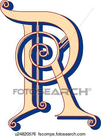 347x470 Clip Art Of Lubna Letter R U24820576