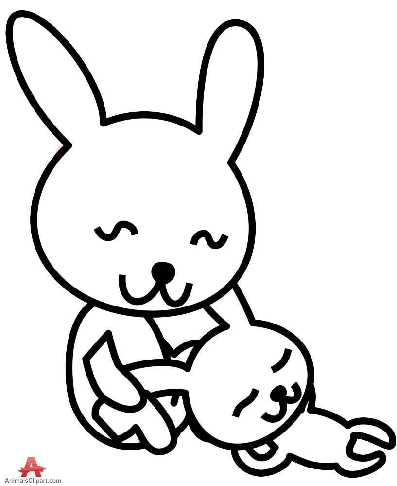 817x999 Outline Two Rabbit Clipart Free Clipart Design Download
