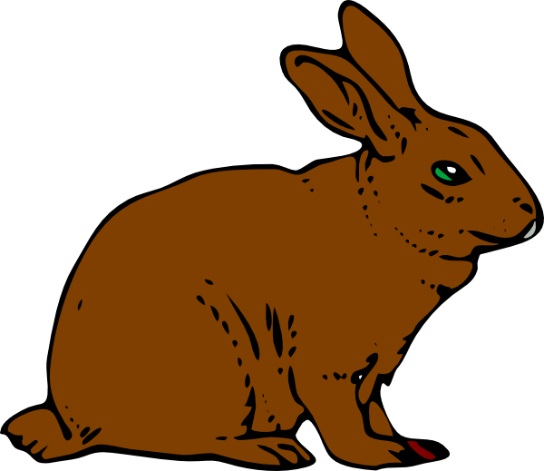 600x519 Brown Rabbit Clip Art