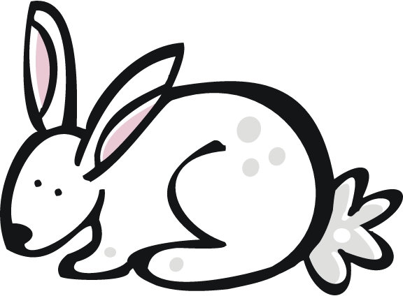 576x424 Animated White Rabbit Clipart