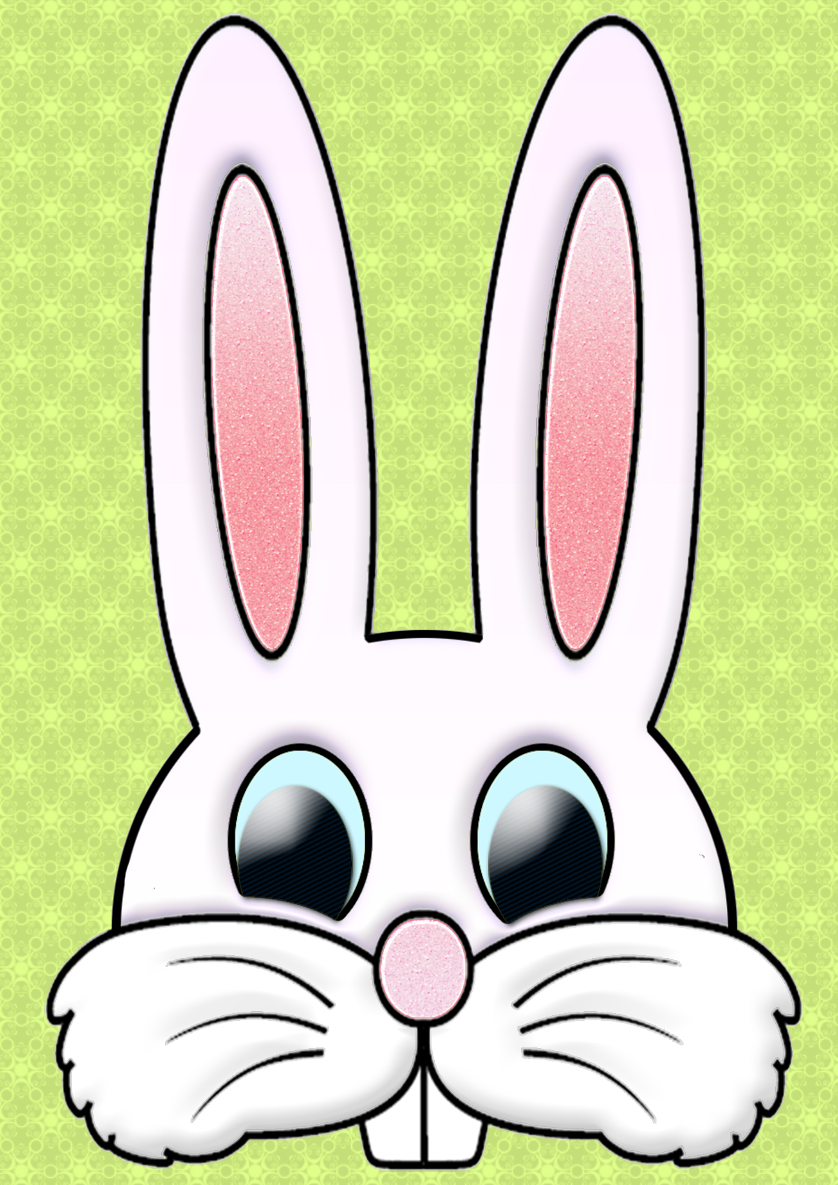 1200x1697 Easter Bunny Face Cut Out Mask A4 Free Wallpaper