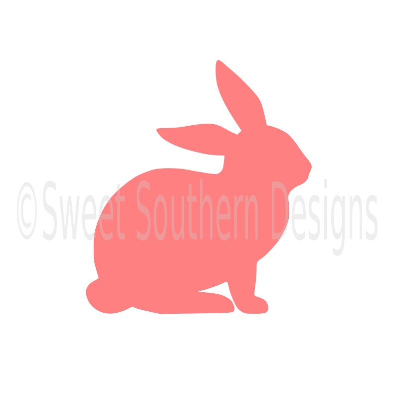810x810 Bunny Rabbit Outline Easter Spring Svg Dxf Instant Download