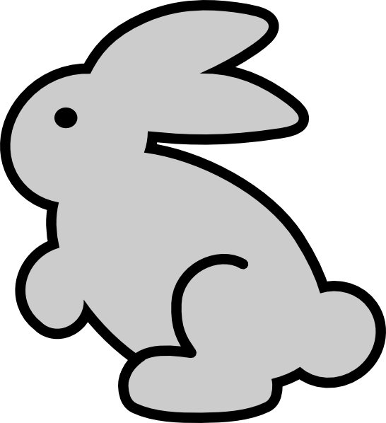 546x598 Rabbit Silhouette Outline