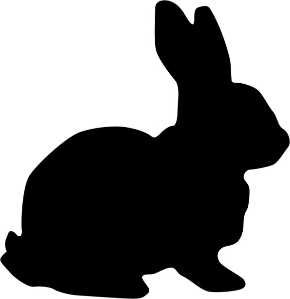 583x600 Standing Rabbit Outline Free Vector Download (5,777 Free Vector