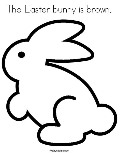 468x605 The Easter Bunny Is Brown Coloring Page