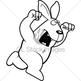 325x325 Cartoon Rabbit Attacking Gl Stock Images