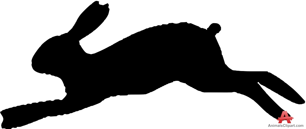 999x423 Rabbit Running Silhouette Free Clipart Design Download