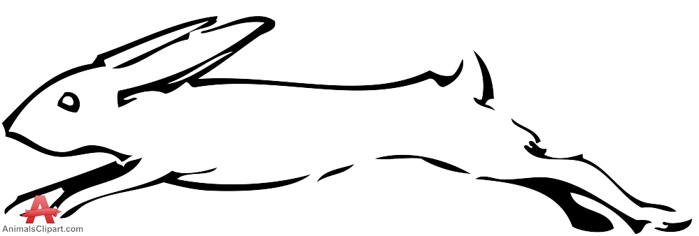 999x338 Sketch Of Running Rabbit Stencil Clipart Free Clipart Design