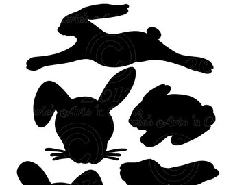 340x270 Rabbit Silhouette Etsy