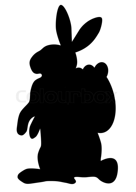 566x800 Silhouette Easter Bunny Clipart