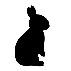 300x300 Easter Bunny Silhouettes Clipart