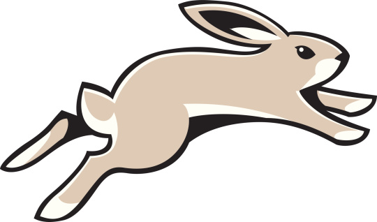 540x318 Running Rabbit Clipart