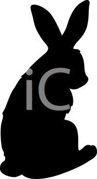 189x350 Animal Silhouette Of A Sitting Rabbit